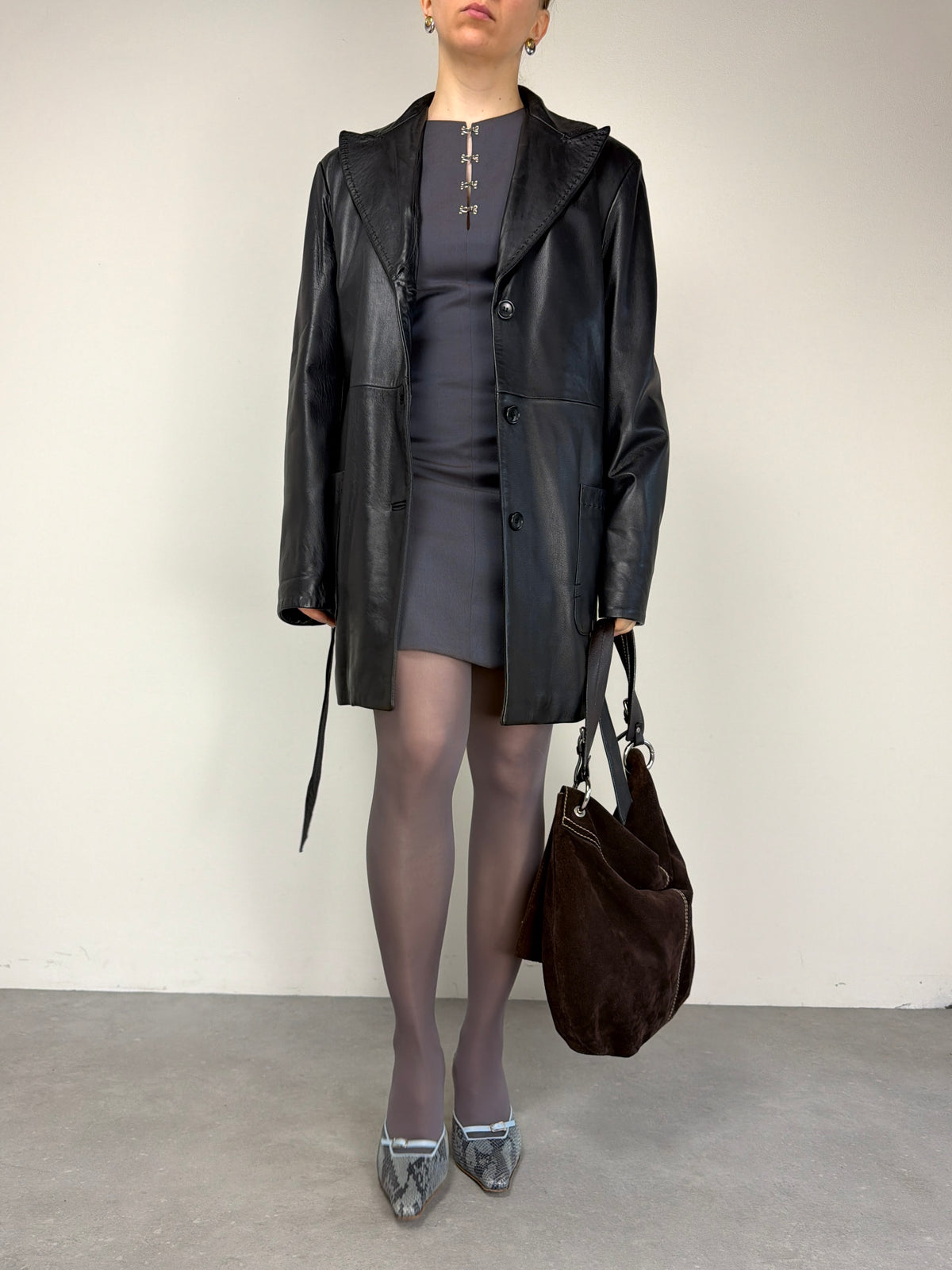 Giacca in vera pelle made in Italy con impunture