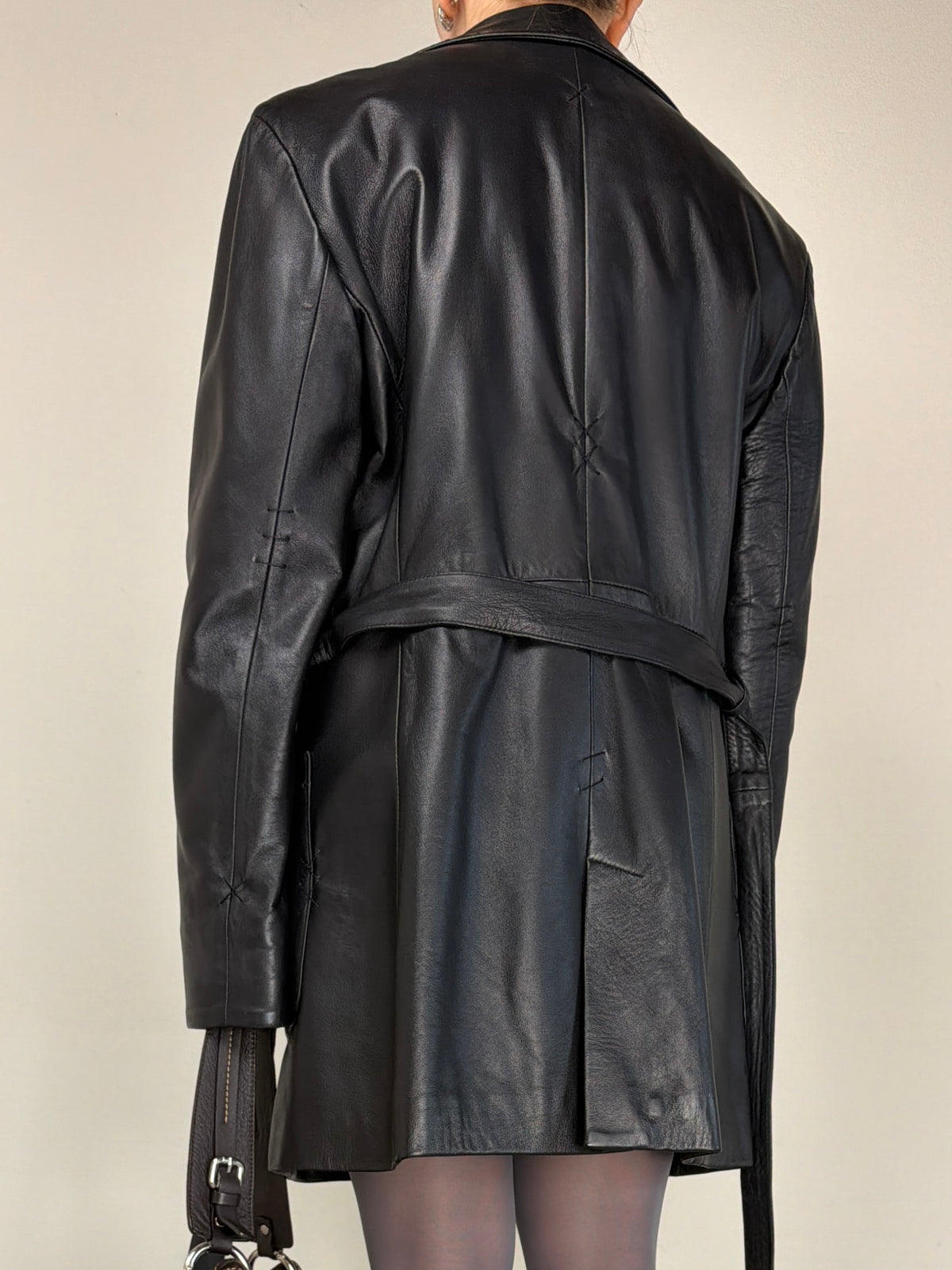 Giacca in vera pelle made in Italy con impunture
