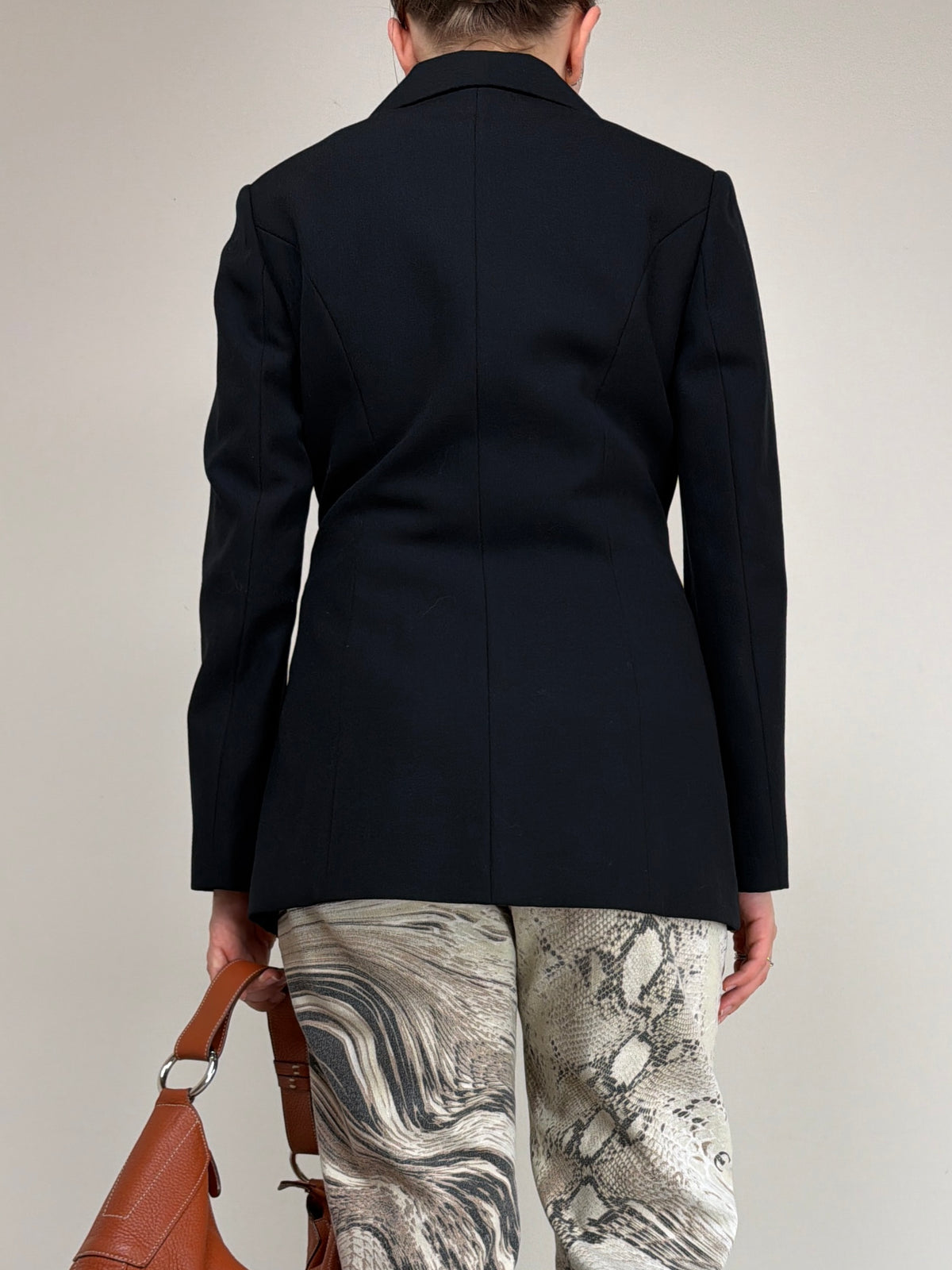 Blazer nero in lana