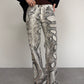 Just Cavalli pantaloni a fantasia pitonata astratta