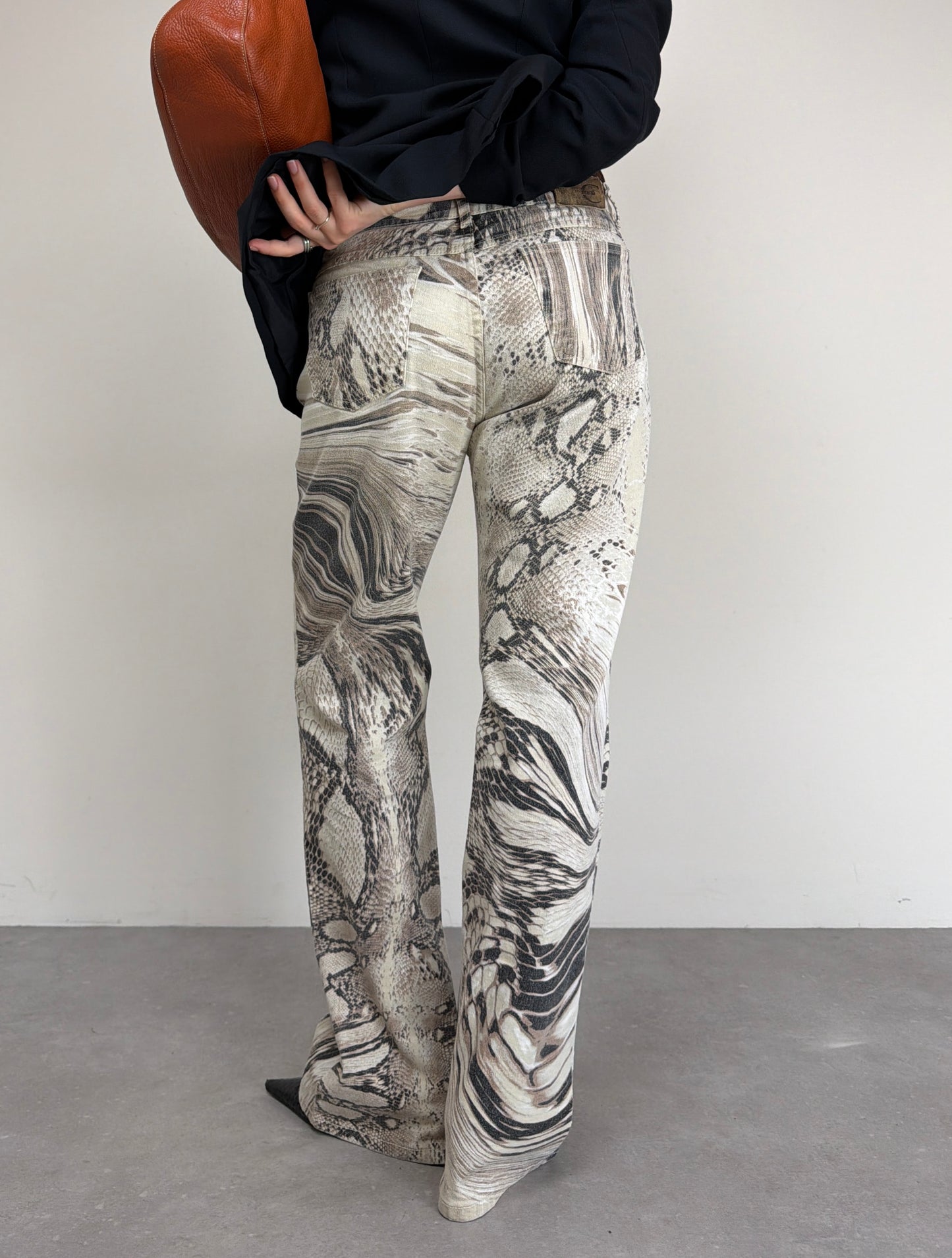 Just Cavalli pantaloni a fantasia pitonata astratta