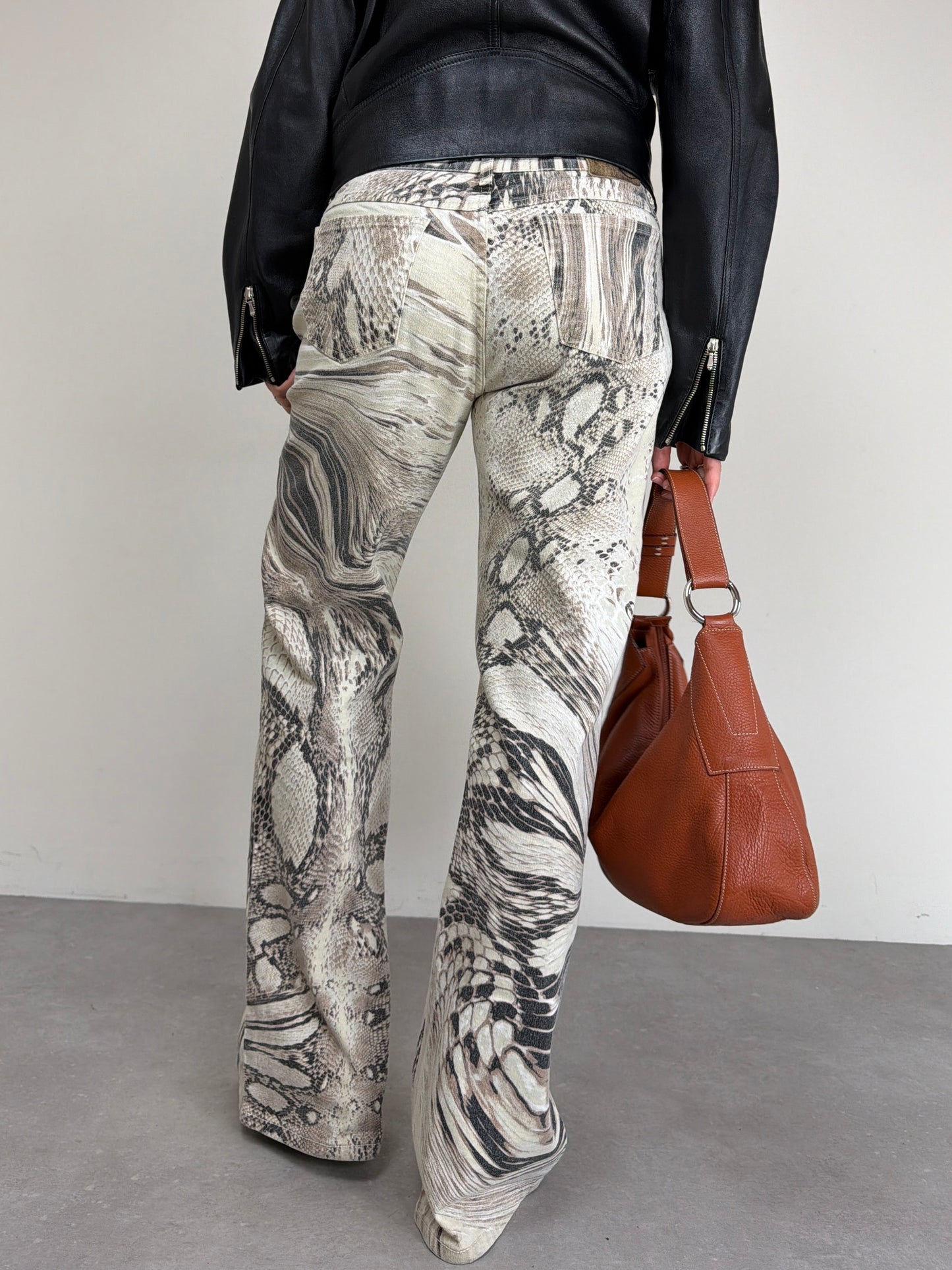 Just Cavalli pantaloni a fantasia pitonata astratta