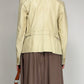 Blazer Made in Italy in vera pelle color burro