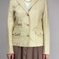 Blazer Made in Italy in vera pelle color burro