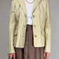 Blazer Made in Italy in vera pelle color burro