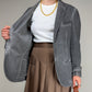 Blazer in cotone grigio effetto schiarito