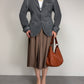 Blazer in cotone grigio effetto schiarito