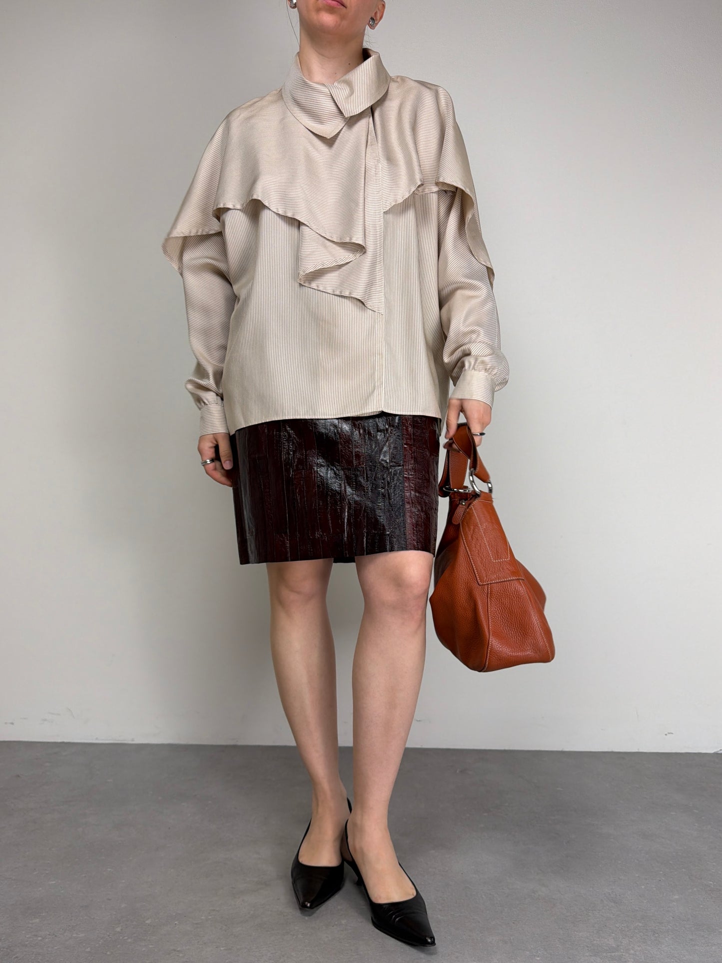 Blusa vintage in pura seta