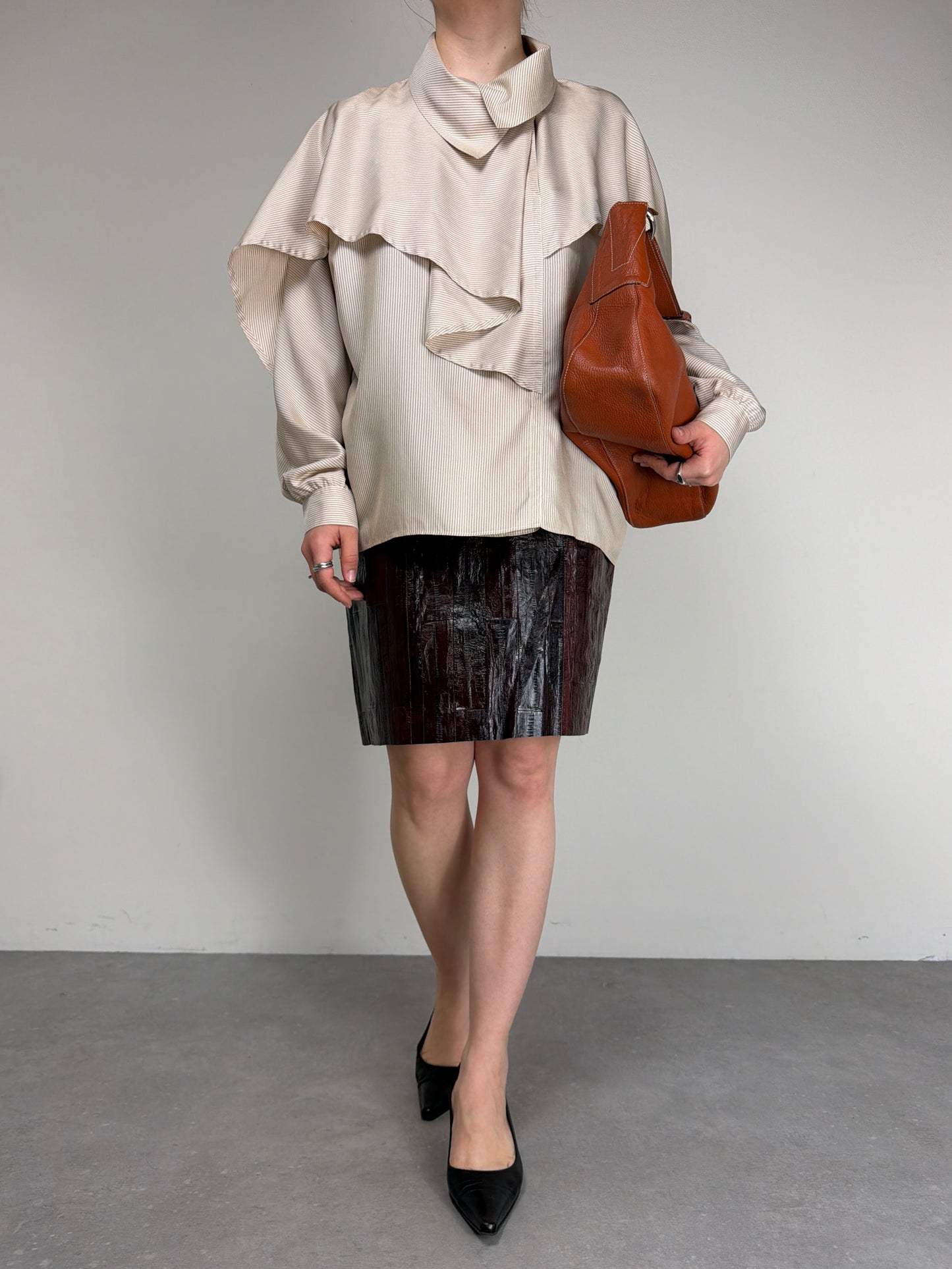 Blusa vintage in pura seta