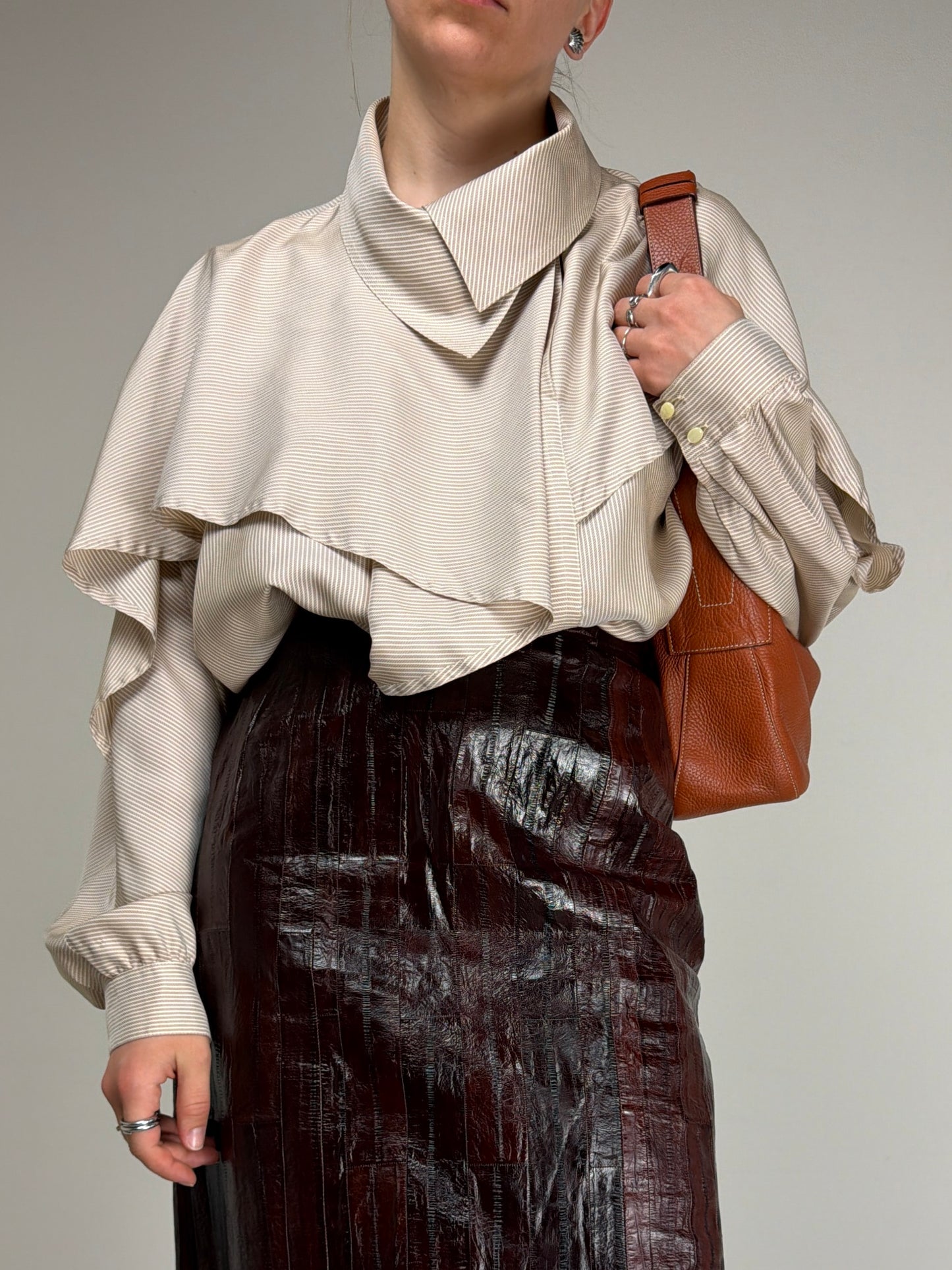 Blusa vintage in pura seta