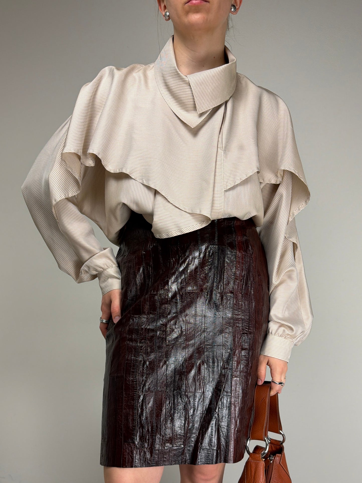 Blusa vintage in pura seta