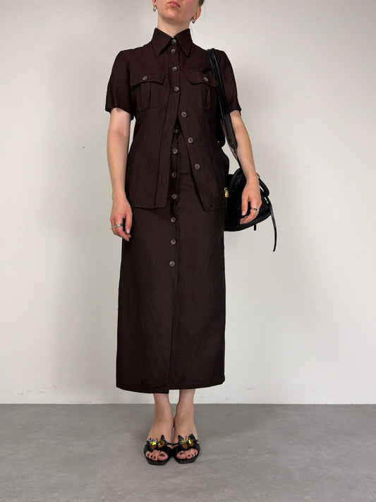 Completo vintage in viscosa e lino