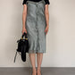 Slip dress a pois in seta