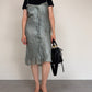 Slip dress a pois in seta