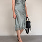 Slip dress a pois in seta