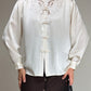 Blusa orientale in seta con ricami fatti a mano