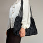 Tote Bag in pelle con lavorazione geometrica