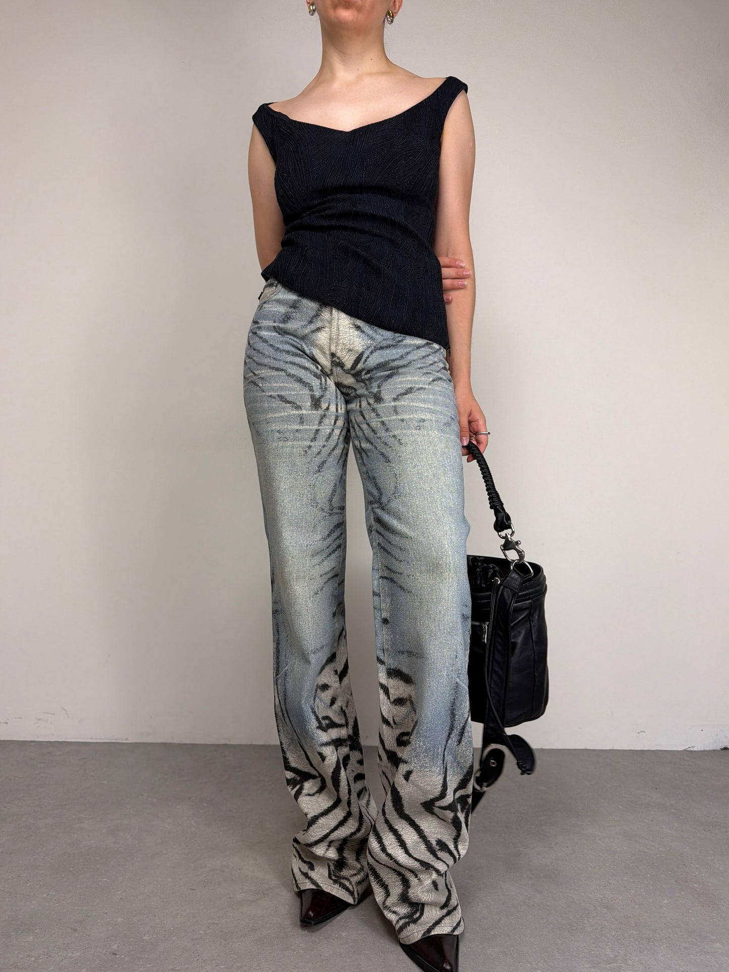 JUST CAVALLI denim zebrato anni 2000