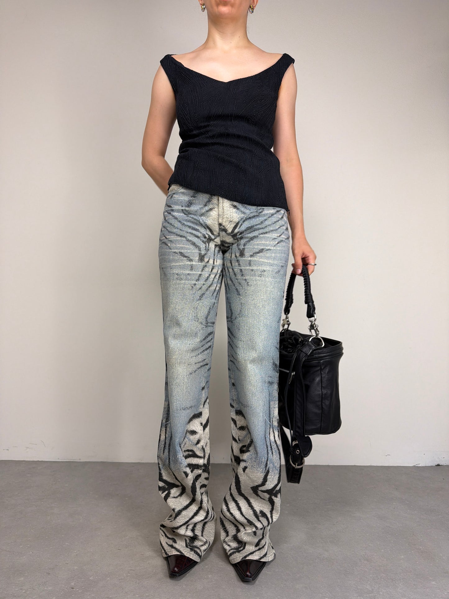 JUST CAVALLI denim zebrato anni 2000