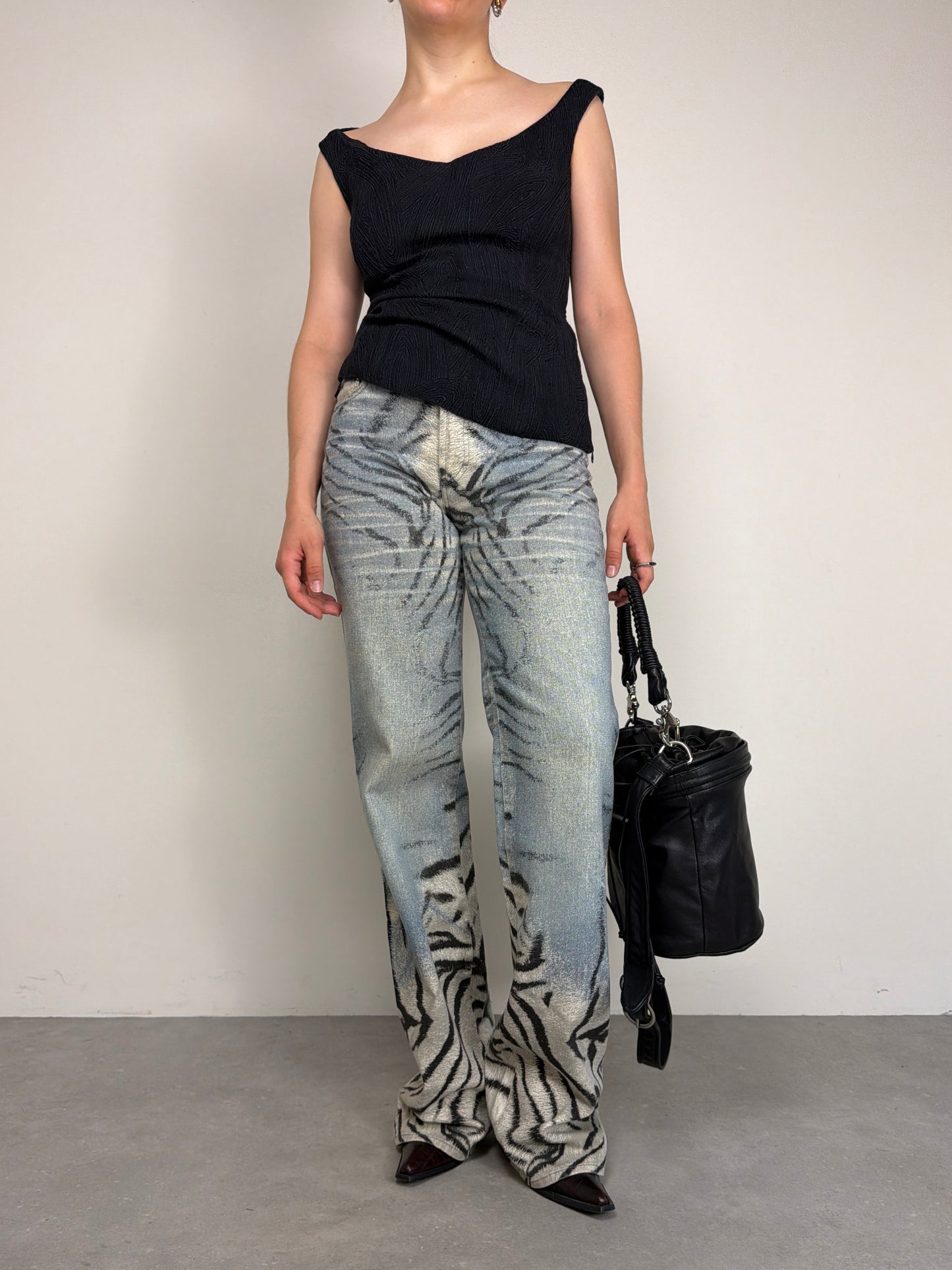 JUST CAVALLI denim zebrato anni 2000