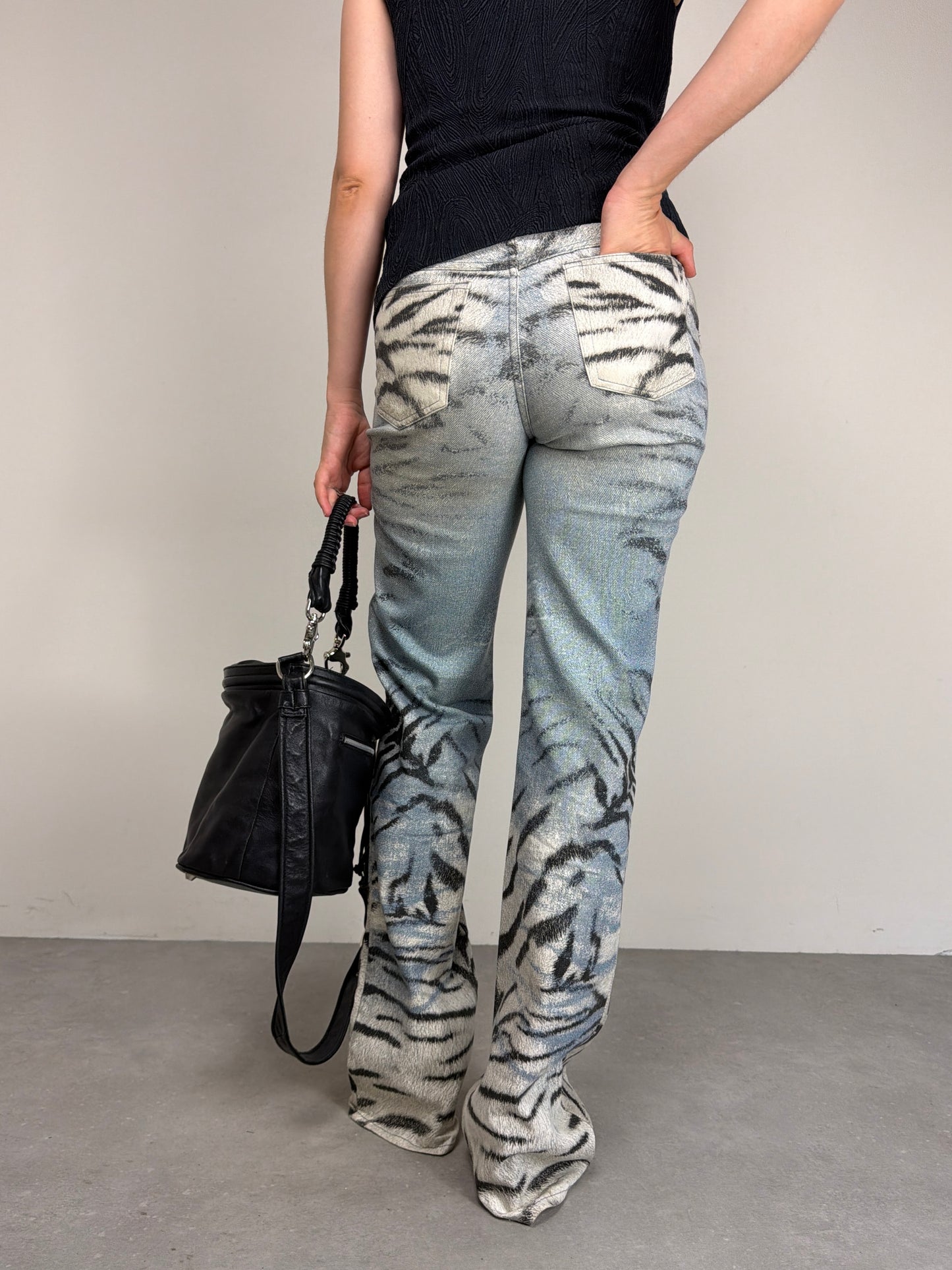 JUST CAVALLI denim zebrato anni 2000