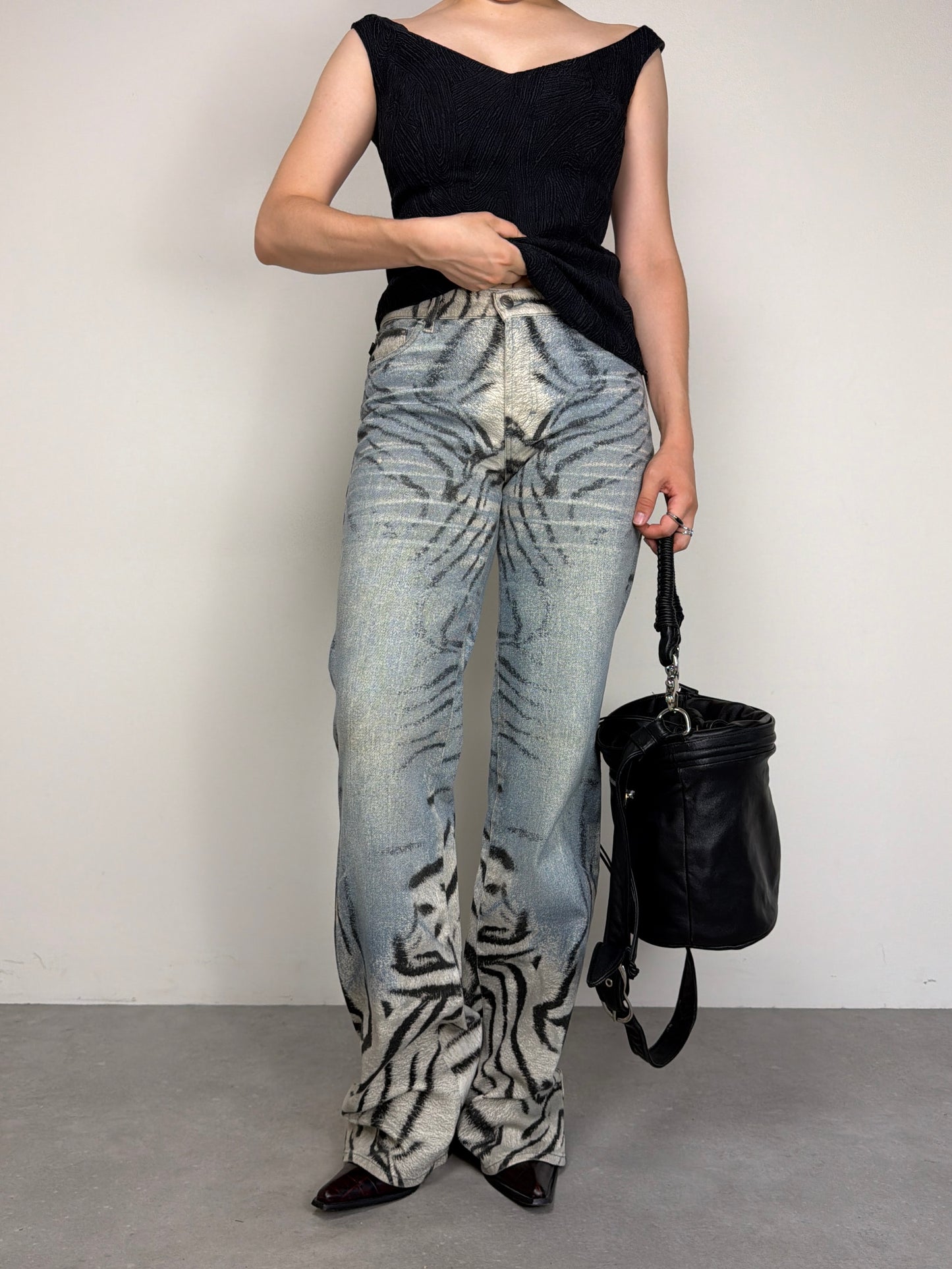 JUST CAVALLI denim zebrato anni 2000