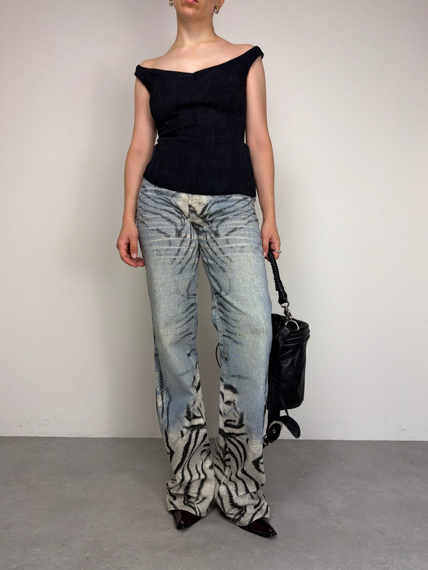JUST CAVALLI denim zebrato anni 2000