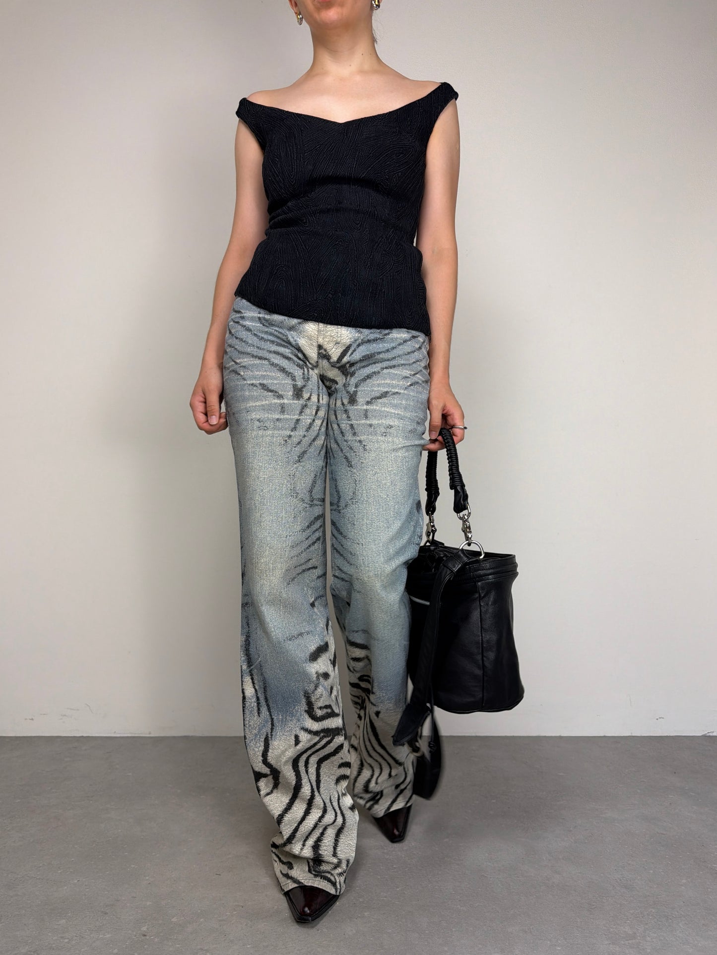 JUST CAVALLI denim zebrato anni 2000