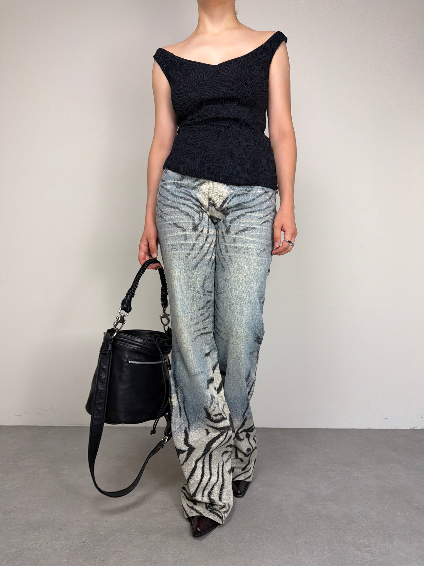 JUST CAVALLI denim zebrato anni 2000