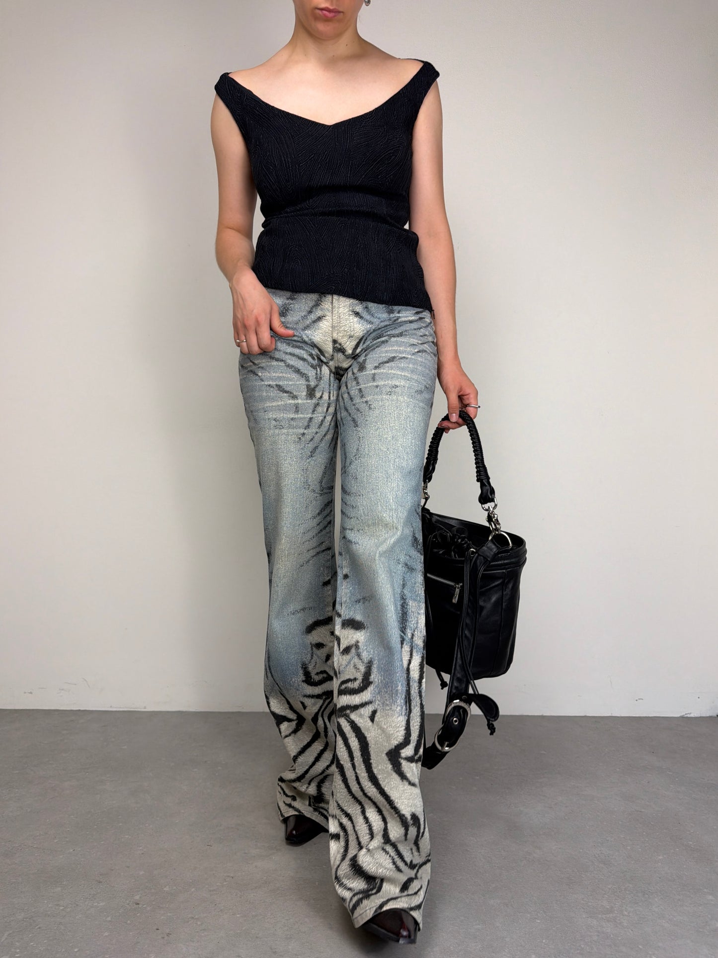 JUST CAVALLI denim zebrato anni 2000