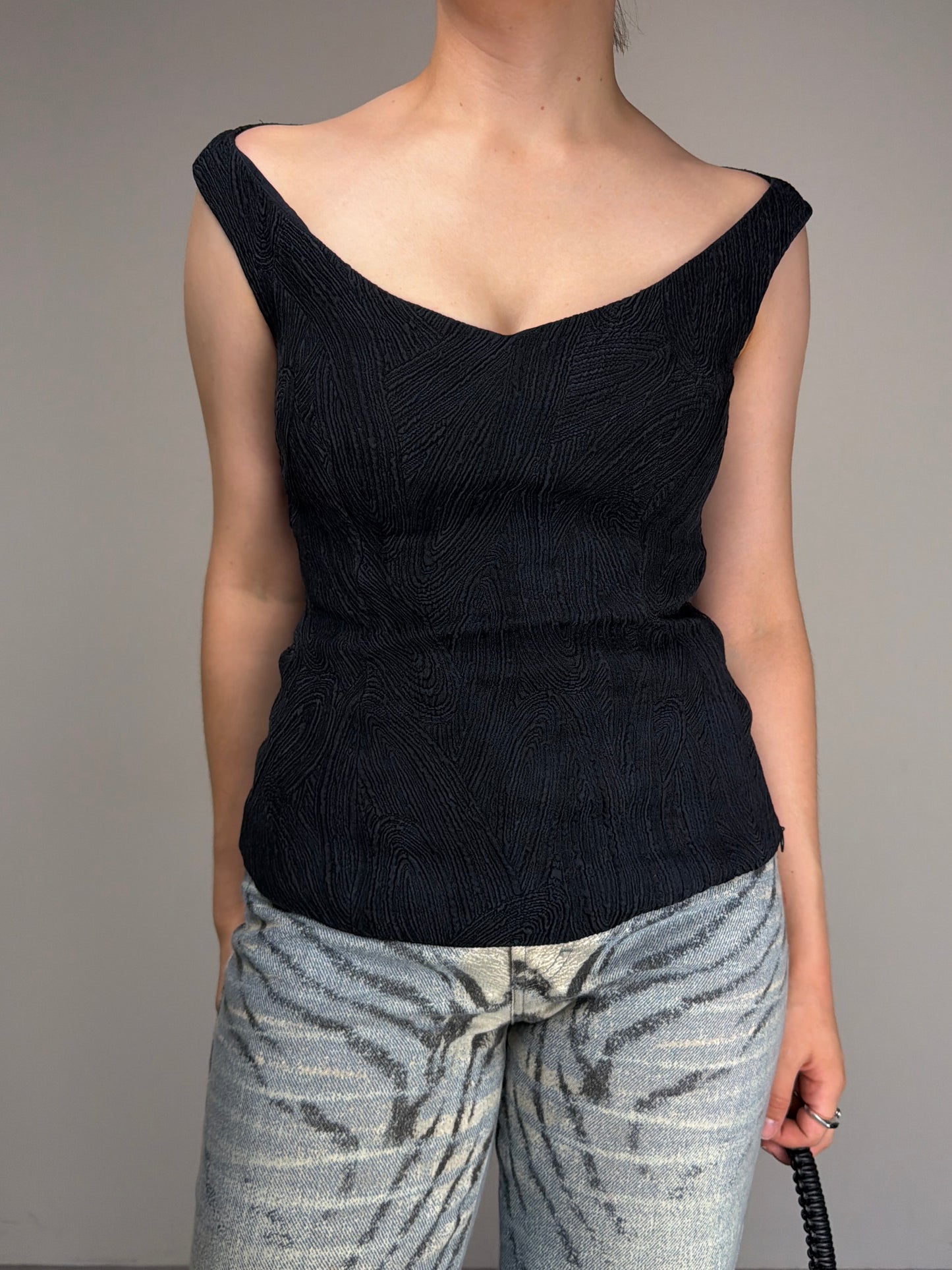 JIL SANDER top in misto seta