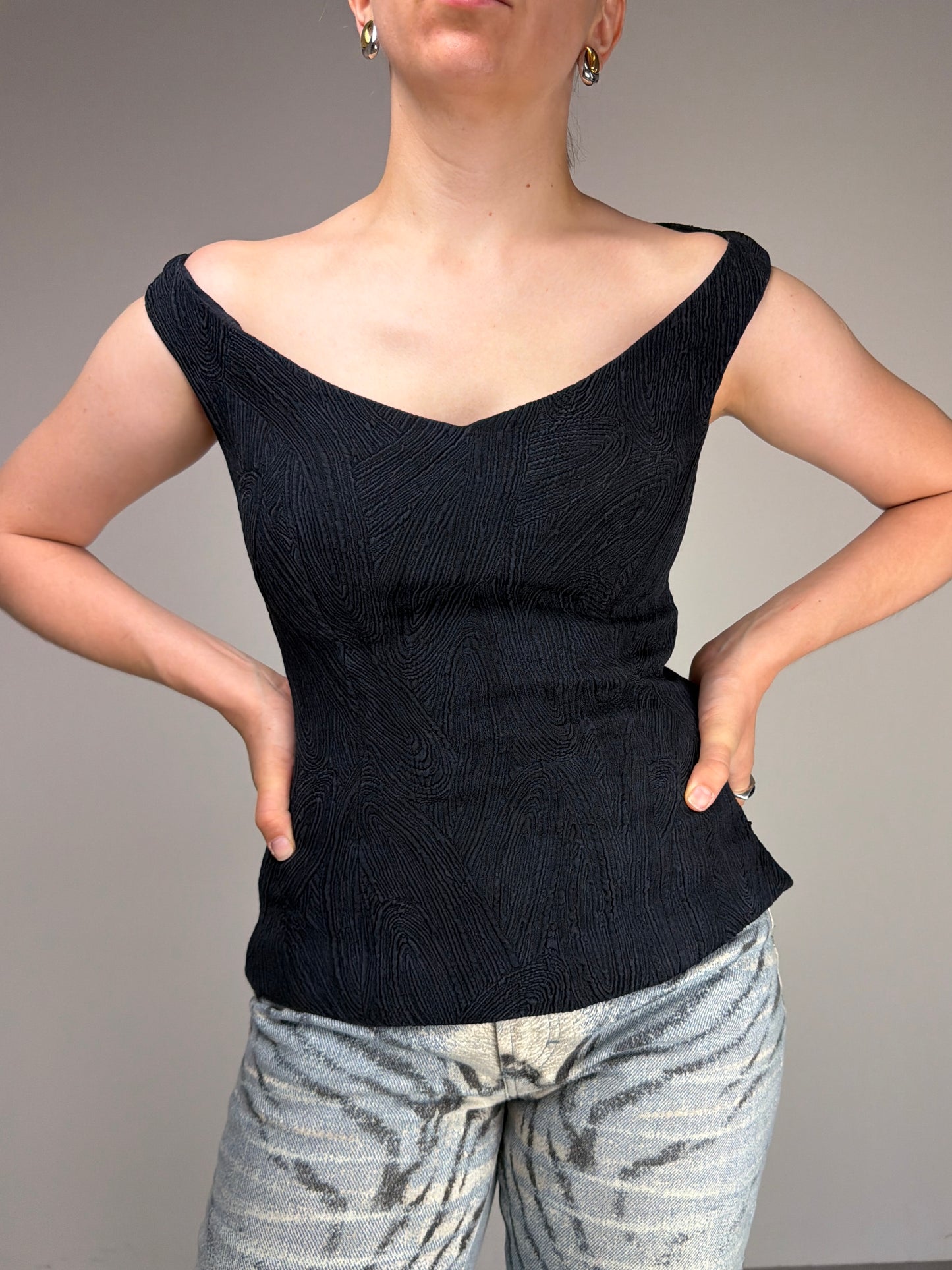 JIL SANDER top in misto seta