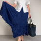 Gonna in 100% seta crinkle vintage made in France