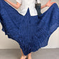 Gonna in 100% seta crinkle vintage made in France