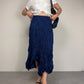 Gonna in 100% seta crinkle vintage made in France