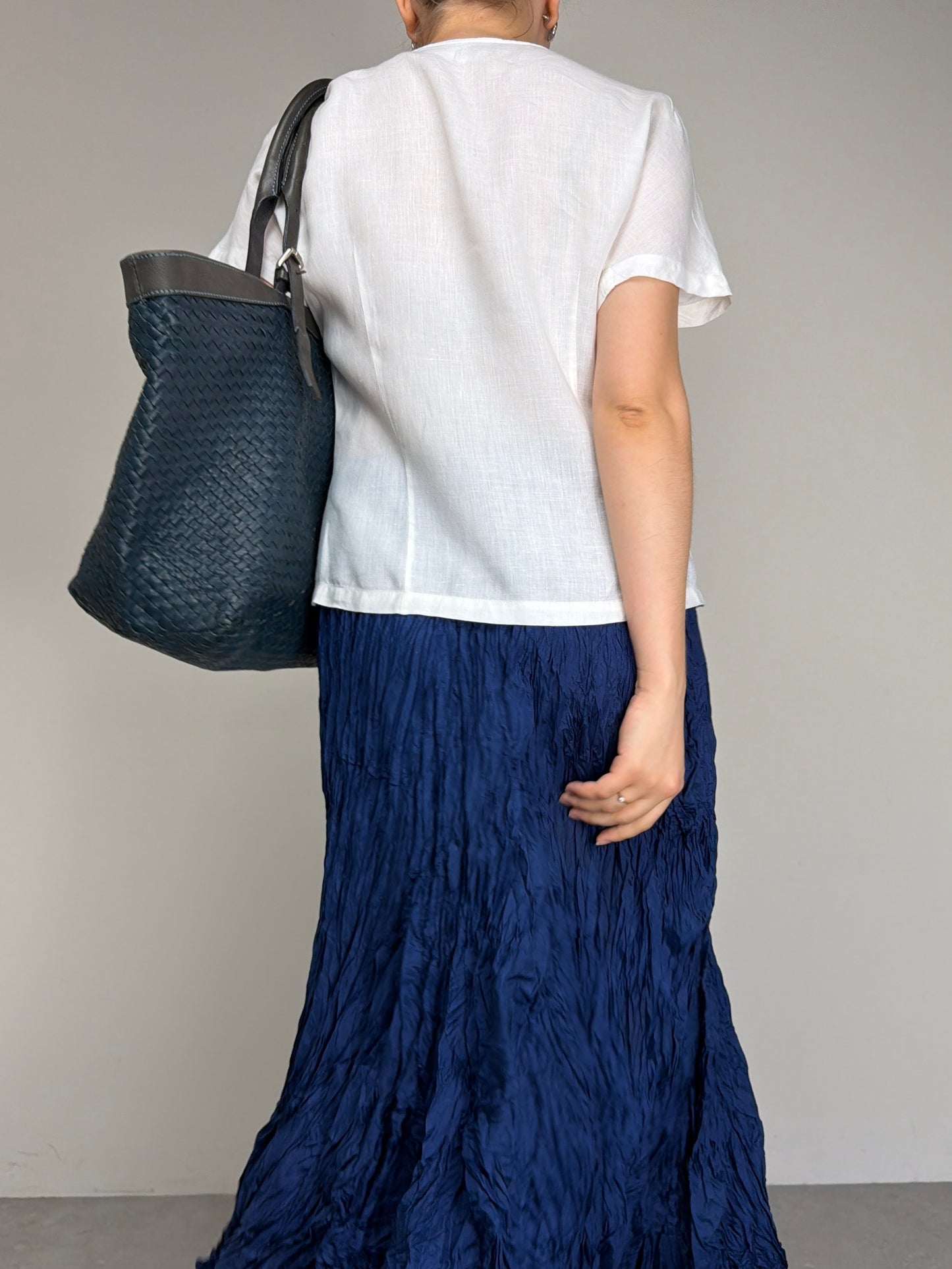 MAX MARA camicetta in lino dallo stile orientale