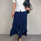 Gonna in 100% seta crinkle vintage made in France