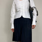 Camicia vintage in cotone con pieghe