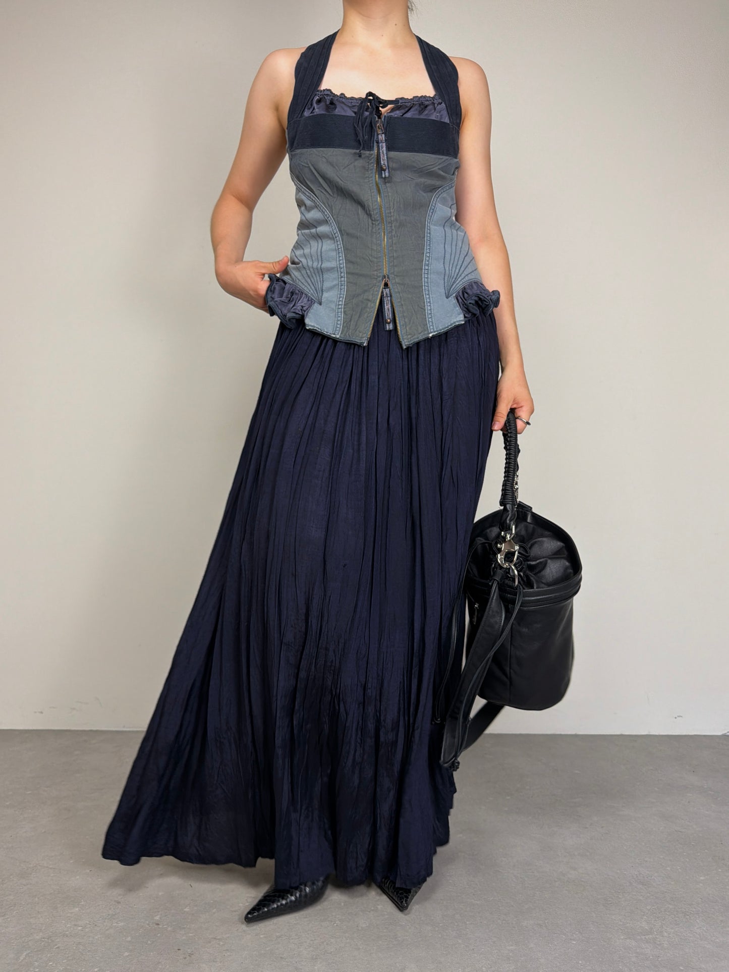 Marithé + François Girbaud corpetto in denim