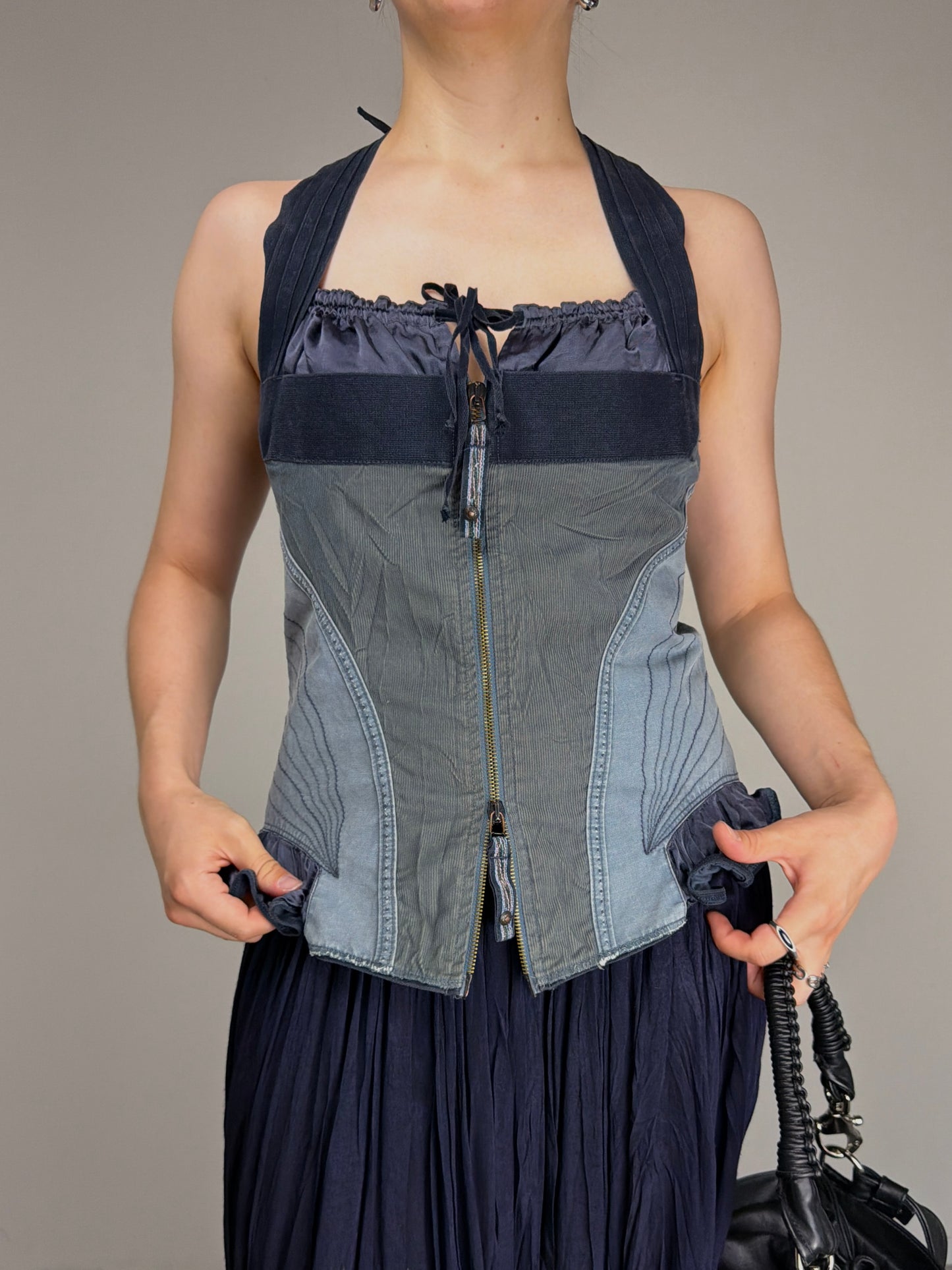 Marithé + François Girbaud corpetto in denim