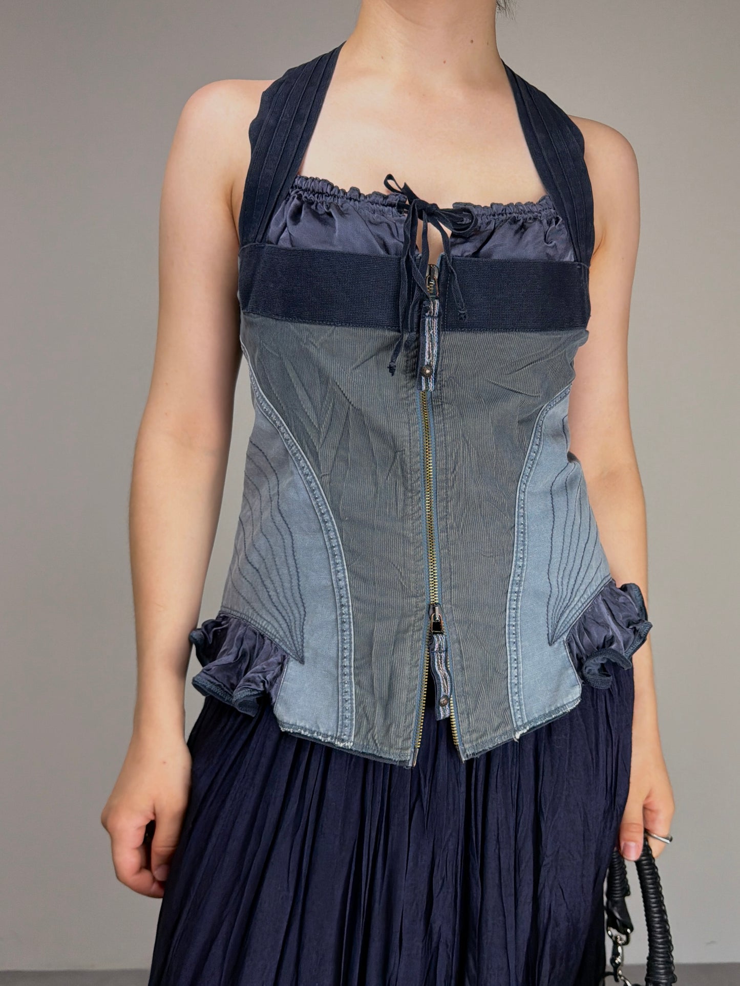 Marithé + François Girbaud corpetto in denim