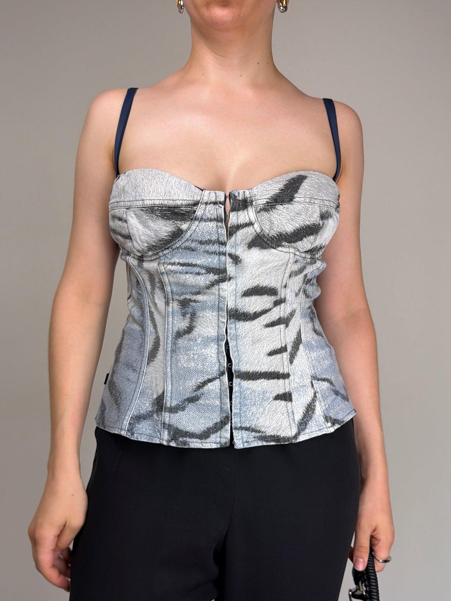 JUST CAVALLI bustino zebrato