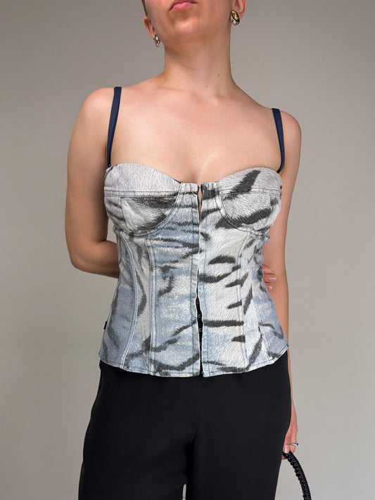 JUST CAVALLI bustino zebrato