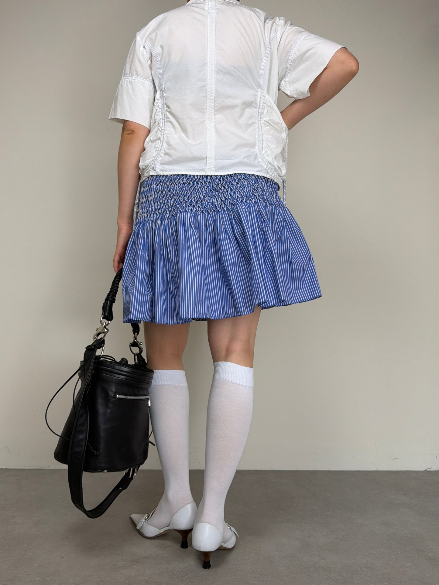 SPORTMAX camicetta in cotone con coulisse
