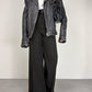Chiodo in vera pelle effetto distressed
