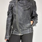 Chiodo in vera pelle effetto distressed