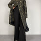 Cappotto vintage made in italy in jacquard con motivo orientale