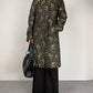 Cappotto vintage made in italy in jacquard con motivo orientale