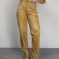 Pantalone in camoscio color cammello