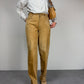 Pantalone in camoscio color cammello